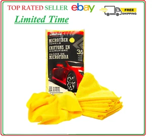 Kirkland Signature Ultra Plush Microfiber Towel, Yellow, 16 in X 16 In, 36-Count - Picture 1 of 2