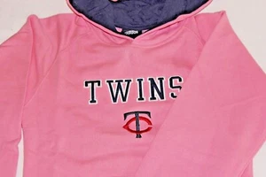 NWT ADIDAS GENUINE MLB MERCHANDISE MINNESOTA TWINS YOUTH PINK PULLOVER HOODIE - Picture 1 of 9