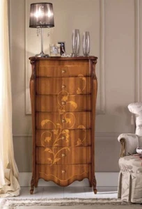 KOMMODE SIEBZIGER HOLZ NUSSBAUMFARBEN MÖBEL SCHLAFZIMMER EINRICHTUNG HAUS - Bild 1 von 1