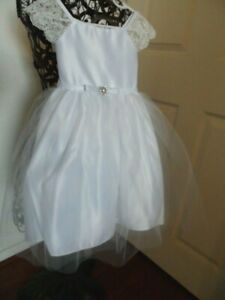 NWT SWEET KID'S  USA White Easter Ring Wedding Flower Girl Dress Size 3