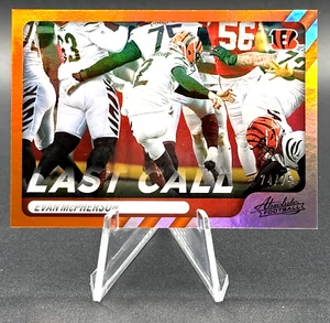 EVAN MCPHERSON 2022 ABSOLUTE ORANGE SPECTRUM LAST CALL BENGALS /75 #LC-14 - Picture 1 of 3