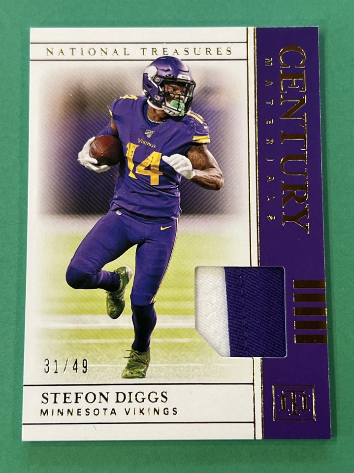2019 NATIONAL TREASURES STEFON DIGGS 2 Clr Patch /49 Century Materials FREE SHIP - Image 1 of 2