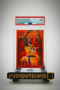 1997 Fleer Flair Shaquille O'Neal Hardwood Leaders #13 PSA 9 COME NUOVO - Foto 1 di 2