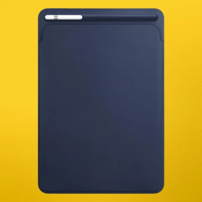 Genuine Apple Leather Sleeve Case for iPad Pro 10.5" & Air 3 - Midnight Blue - Image 1 of 4