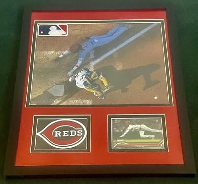MLB CINCINNATI REDS ELLY DE LA CRUZ PHOTO, CARD & TEAM LOGO (MATTED &  FRAMED) - Image 1 of 4