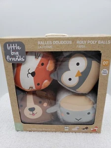 Little Big Friends Roly Poly Balls Animals, New In Box, PVC Free, Ages 0m+ - Imagen 1 de 11