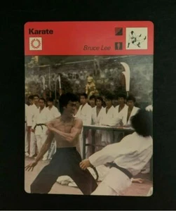 1977 Bruce Lee Enter The Dragon Karate Sportscaster Rookie Japan Card #02-20 NM - Picture 1 of 2