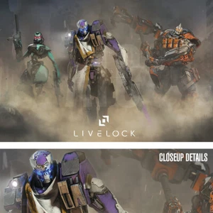 36W"x24H" LIVELOCK PLAYSTATION VIDEO GAME HEX TRANSFORMERS ART CHOICES of CANVAS - Picture 1 of 9