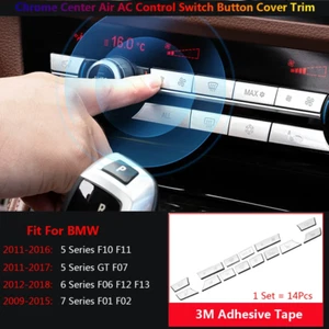 14x Center Control AC Air Button Cover Trim For BMW 5 GT 6 7 F10 F07 F01 F02 F06 - Bild 1 von 9