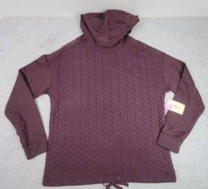 St. John's Bay Active Women's Plum L/S Pullover Hoodie Sweatshirt, Sz. Small - Picture 1 of 5