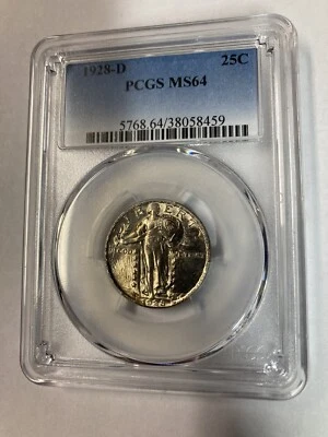 1928-D Bright And Flashy Standing Liberty Quarter MS-64 PCGS - Image 1 of 2