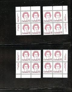 LOT 3054 MINT 593A P1 MATCHING SET PLATE BLOCKS CARICATURE QUEEN ELIZABETH 11 - Picture 1 of 1