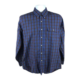 LEVI'S COLORGRAPHS Plaid L/S Button Down Vintage 90s Shirt Men’s Medium Blue - Picture 1 of 6