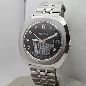 Vintage Bulova caravelle 11UOACP men's automatic watch month calendar/date 1973 - Picture 1 of 18