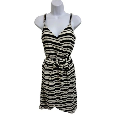 Универсальный нить черный белый в полоску надежном ремень платье Summer Resort Beach XS - Изображение 1 из 4