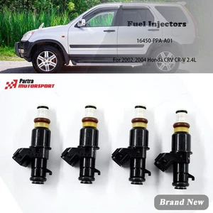 For 02-04 Honda CRV CR-V 2.4L L4 NJ Fuel Injectors 16450-PPA-A01 4 pc - Bild 1 von 7
