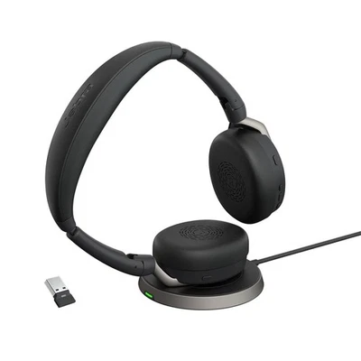 Jabra Evolve2 65 Flex - Stereo Headset with Bluetooth, Wireless Charging Pad, No - Image 1 of 4