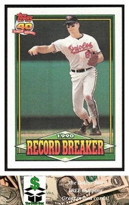 1991 Topps E* F* on copyright line #5a Cal Ripken - Baltimore Orioles - Picture 1 of 2