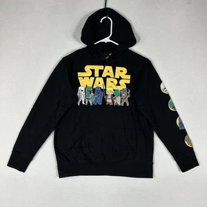 Star Wars Kids Characters Pullover Hoodie Boys Large Black Graphic Print Casual - Picture 1 of 9