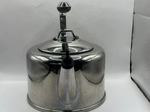 Hervidor de agua de acero inoxidable todo revestido con silbato pieza muy bonita. - Imagen 1 de 9
