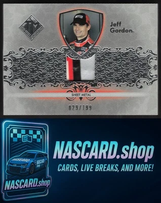 2012 Press Pass Total Memorabilia #TM-JG1 Jeff Gordon Single Swatch Silver #/199 - Image 1 of 2