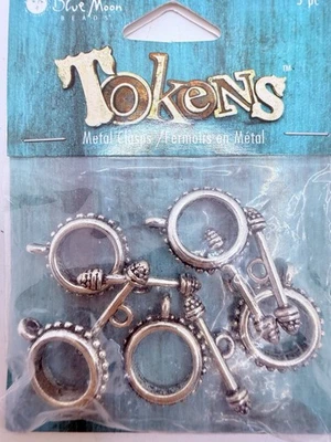 Cierres de palanca Blue Moon adornados tono plata Foto 1 de 2