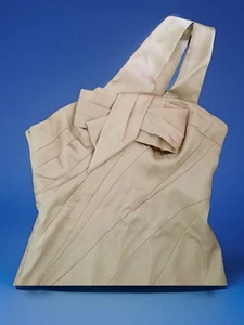 karen millen cream off one shoulder dress size 12 used - Picture 1 of 20