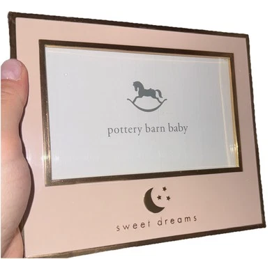 Pottery Barn Baby Frame for Baby Photos Nursery Sweet Dreams Pink & Gold NEW - Image 1 of 4