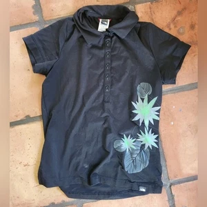 Polo The North Face Negro Verde Palma Floral Talla Grande - Imagen 1 de 1