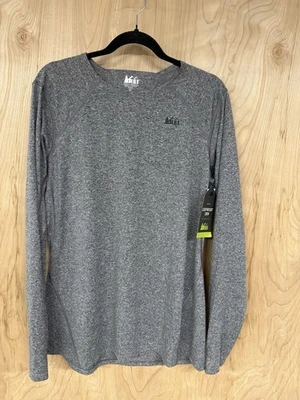 Top REI Mujer XL Gris/Negro Poliéster/Spandex Ropa Activa Mangas Largas Nuevo con Etiquetas Foto 1 de 4