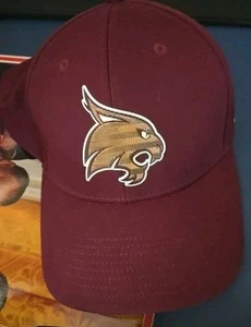 Texas State Bobcats NCAA NE Team Color "Neo" Flex-Fit Hat - Maroon S2 - Picture 1 of 11
