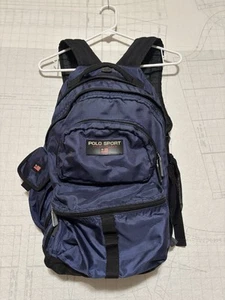 Polo Sport Ralph Lauren Blue Backpack Vintage 90s Y2K USA Rare - Picture 1 of 15