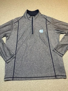 Antigua 1/4 Zip XL UNC Tarheels Navy Heathered Long Sleeve - Bild 1 von 16