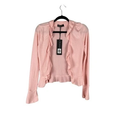 Cárdigan Top Blanco Fox Feel My Love Manga Larga Bebé Rosa Nuevo con Etiquetas Talla S Foto 1 de 4