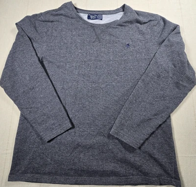 Suéter Pullover Tejido Informal Penguin Para Hombre XL Gris Manga Larga Usado Foto 1 de 4