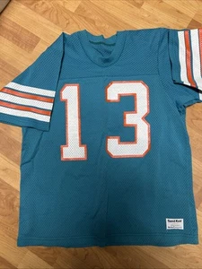 Vtg 1980s Miami Dolphins Dan Marino Football Jersey. Size L. Sand-knit MacGregor - Picture 1 of 6