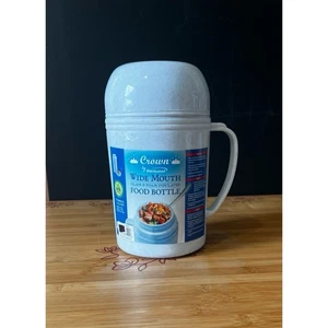 Botella de comida de boca ancha Crown by Brentwood - aislamiento de vidrio y espuma - Imagen 1 de 5
