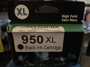 NEW 950 XL Ink Cartridge Black High Yield Exp. 10/2027 - Picture 1 of 3
