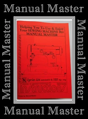 NECCHI 522 & 524 ZigZag Sewing Machine Instruction Manual Booklet - Image 1 of 4