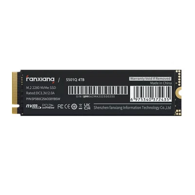Fanxiang 4TB M.2 NVMe SSD PCIe Gen 3 X4 3500MB/s Internal Solid State Hard Drive - Image 1 of 4
