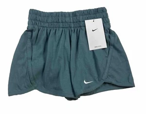 Nike Dri-FIT High-Waisted Training Shorts Terry Girls Size XS (6/7) Teal NWT - Picture 1 of 7