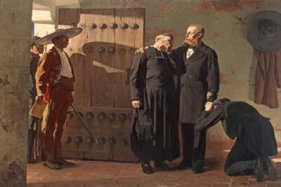 EMPERADOR MAXIMILIANO DE MÉXICO ANTES DE LA EJECUCIÓN POR JEAN PAUL LAURENS REPRO  Foto 1 de 3