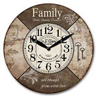 New 28.8cm Round Mdf Wall Clock-  Family Home Gift Home Decor