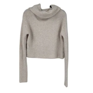 Free People Cream Stormy Cowl Neck Sweater Wool Alpaca Blend Women Size Medium - Picture 1 of 8