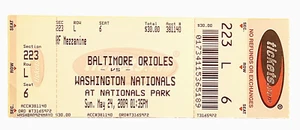 Baltimore Orioles vs. Washington Nationals at Nationals Park May 24, 2009. 1:35 - Bild 1 von 2
