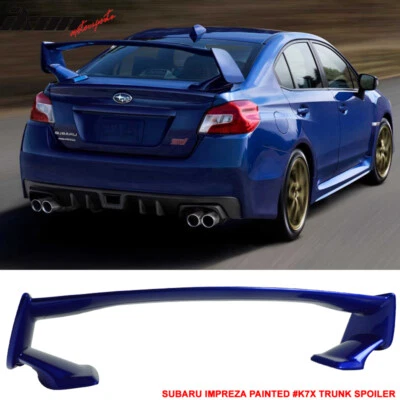 Fits 12-16 Subaru Impreza 15-21 WRX STI Style Trunk Spoiler Painted #K7X Wr Blue Foto 1 de 4