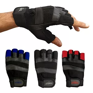 Gym gloves Leather Weight Lifting Gloves Workout Fitness Training Cycling - Picture 1 of 29