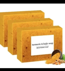 Tumeric Lemon + Kojic Acid Soap Skin Whitening Dark Spot 3.53oz - Picture 1 of 14