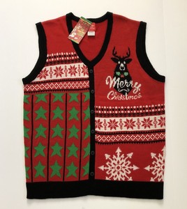 Acrylic Christmas Vest Sweaters for Men 
