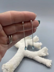 Impresionantes pendientes colgantes modernistas de plata de ley 925 # Z33 - Imagen 1 de 13